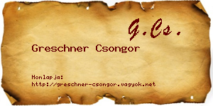 Greschner Csongor névjegykártya